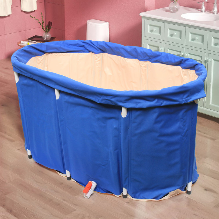 SUNYOU Portable Foldable Bathtub(Blue) Wayfair Canada